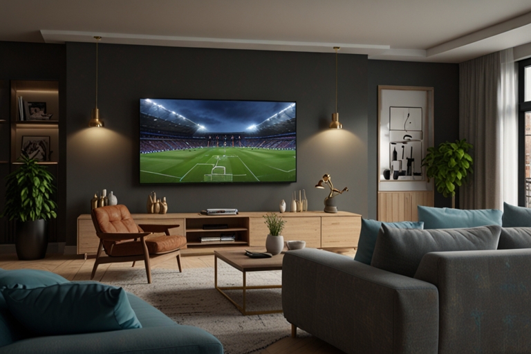 Leonardo_Lightning_XL_Living_room_with_fans_watching_Man_City_0